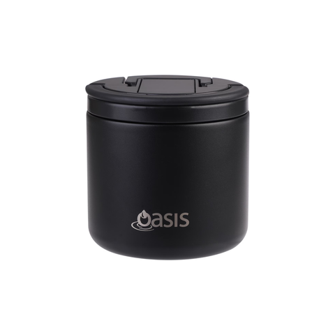 Stainless Steel Double Wall Insulated Food Flask with Quick Release Lid & Spork 550ml