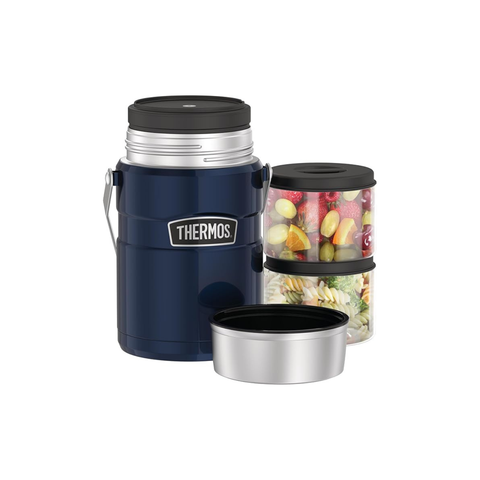 Stainless King Big Boss Stainless Steel Food Jar 1.39L - Midnight Blue