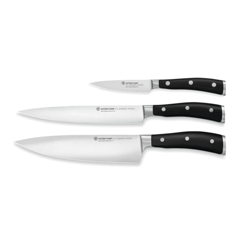 Classic Ikon Black Knife Set 3 Piece