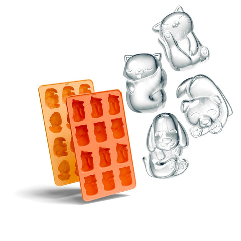 Cat & Dog Ice Trays Set of 2