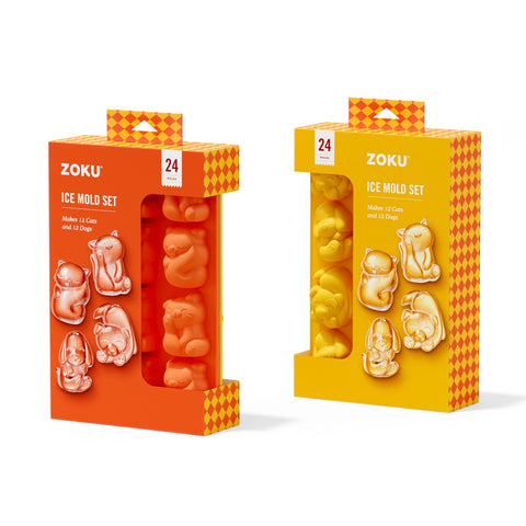 Cat & Dog Ice Trays Set of 2