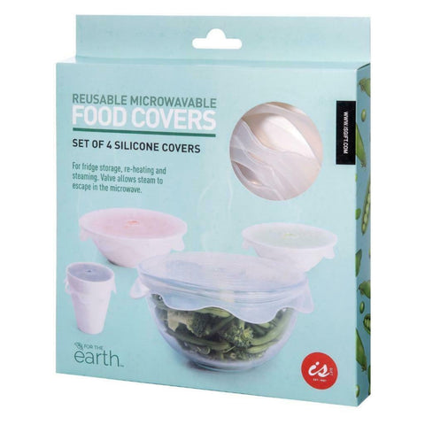 Reusable Microwaveable Food Covers - Set Of 4