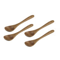 Acacia Wood Dip Spoon Set/4 Natural 13.5X3X2Cm