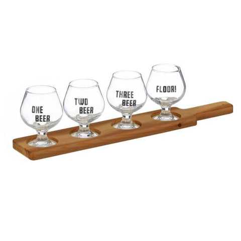 Mv Beer Tasting Paddle Set 5Piece/260ml Clear/Natural 50X9X12Cm/250Ml