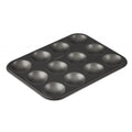 N/S 12 Cup Patty Pan Black External 31.5X24X1.5Cm/Individual Pan 5.5X5.5X1.5Cm