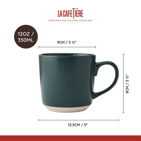 Ceramic Mug, Green, 350ml, Labelled