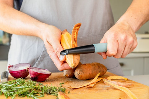 Swivel Peeler, Soft Grip, Mineral Water, Carded