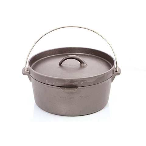Cast Iron (Pre-Seasoned) Camp Oven With Lipped Lid 45qt