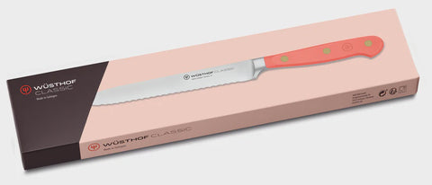 Classic Colour Coral Peach Serrated Utility Knife 14cm