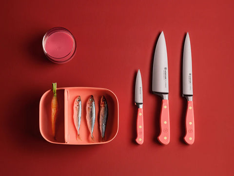 Classic Colour Coral Peach Cooks Knife 16cm