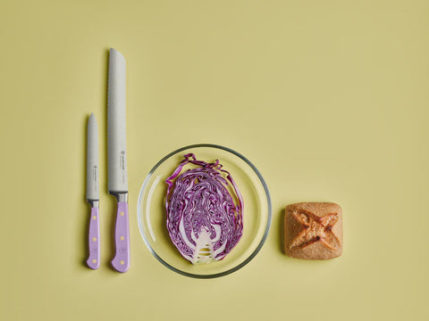 Classic Colour Purple Yam Serrated Utility Knife 14cm
