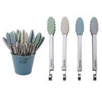 Classic 10Tongs 4 Assorted Colours - Green/Cream/Pale Blue/Grey28X3X4cm