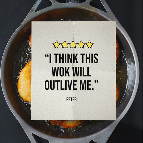 Iron Dual Handle Wok - 30cm