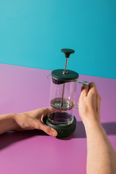 Zero Glass Cafetière, Eight Cup, 1 Litre, Green, Gift Boxed