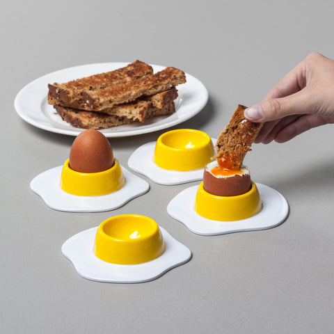 Eggtastic Egg Cups White & Yellow