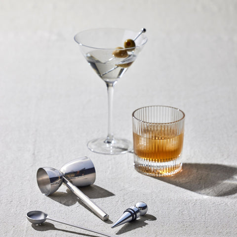 Brooklyn Stainless Steel Double Jigger with Handle