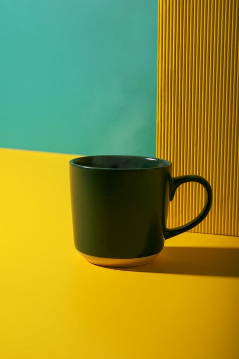 Ceramic Mug, Green, 350ml, Labelled