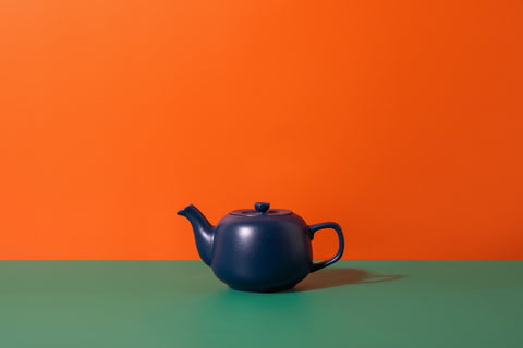 Ceramic Teapot, Navy, 1.2 Litres, Labelled