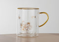 Honey Bee Glass Double Walled Mug