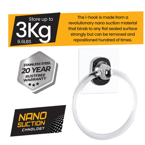 White Magic I-Hook Hand Towel Holder