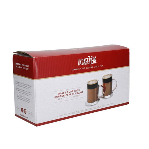Glass Cups 30ml Set/2 Copper
