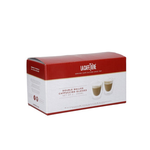 Double Walled Cappuccino Glasses 200ml Set/2