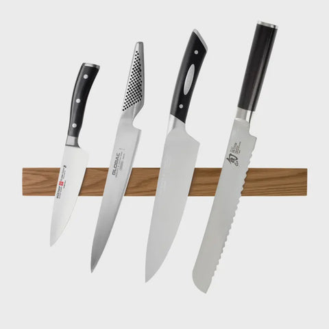 Solid Oak Magnetic Knife Rack 60cm