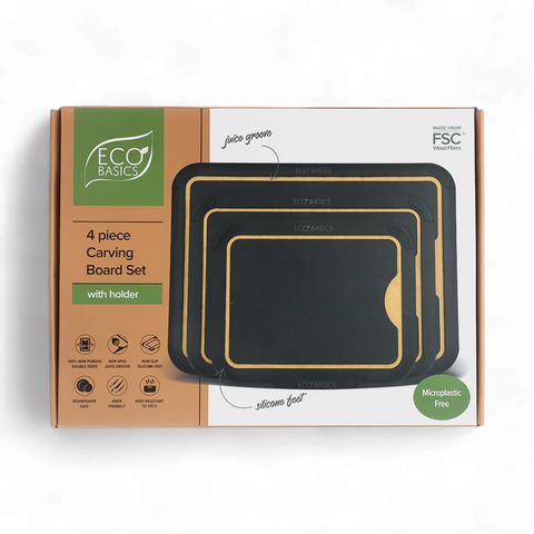 Eco Basics Carving Board with Juice Groove Set