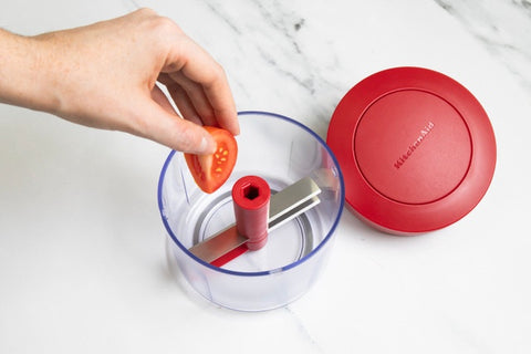 Hand Pull Food Chopper, 700ml, Empire Red, Boxed