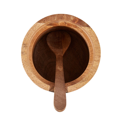 James Sugar Bowl With Spoon Natural & Black