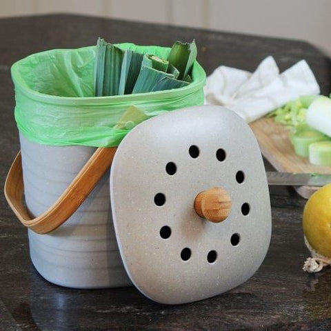 White Magic Eco Basics Compost Kitchen Waste Bin - 4L - Granite