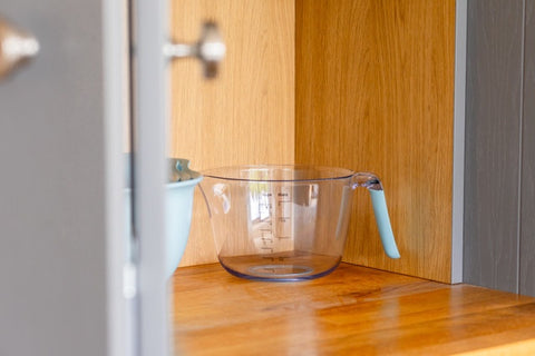 Mixing and Measuring Bowl with Handle, Mineral Water, Labelled