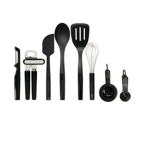 15 Piece Utensil Set, Onyx Black, Boxed