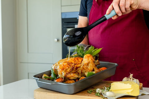 Basting Spoon, Soft Grip, Mineral Water, Carded