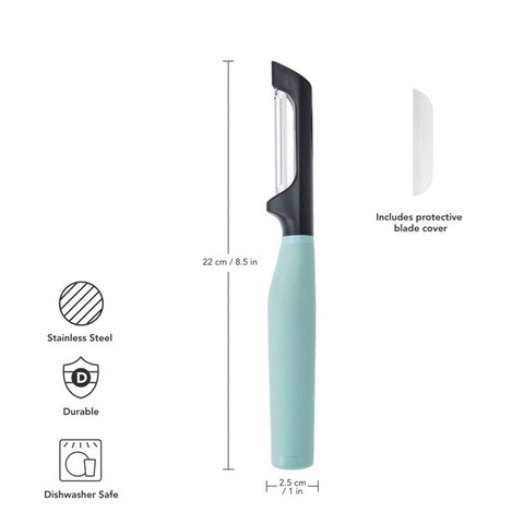 Swivel Peeler, Soft Grip, Mineral Water, Carded