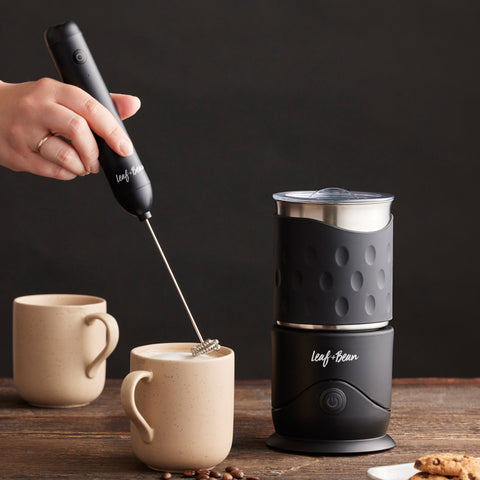 2 In 1 Handheld Rechargeable Milk Frother Black