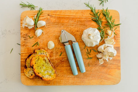 Garlic Press, Soft Grip, Mineral Water, Carded