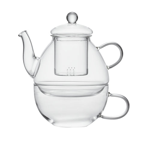 Frankie Tea For One Glass Teapot & Tea Cup 2pcs Set