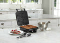 4 Slice Belgian Waffle Maker - Stainless Steel