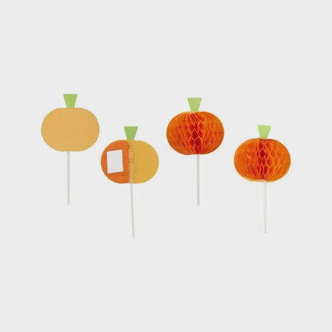 Pumpkin Honeycomb Toppers