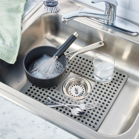 Sink Mat, Charcoal Grey, Carded