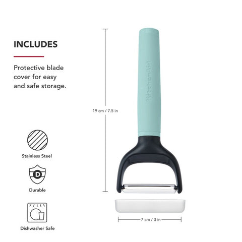 Y Peeler, Soft Grip, Mineral Water, Carded