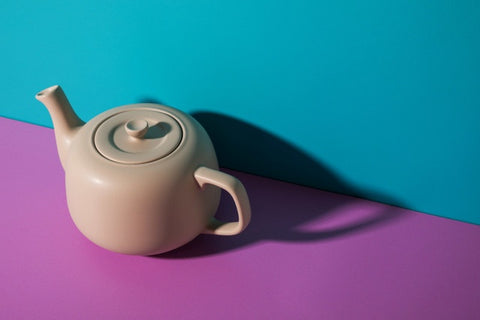Ceramic Teapot, Latte, 1.2 Litres, Labelled
