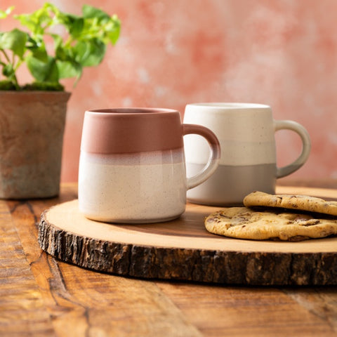 Stoneware Mug, Grey Glaze, 390ml, Labelled