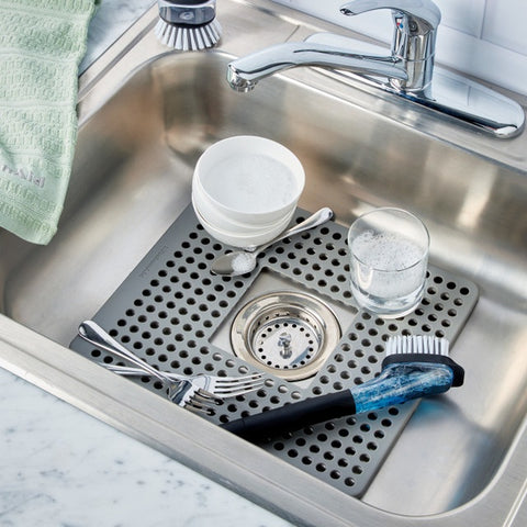 Sink Mat, Charcoal Grey, Carded