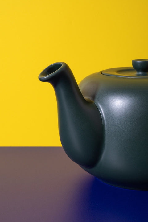 Ceramic Teapot, Green, 1.2 Litres, Labelled