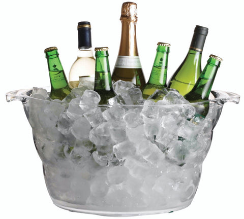 Large Oval Drink Pail Clear